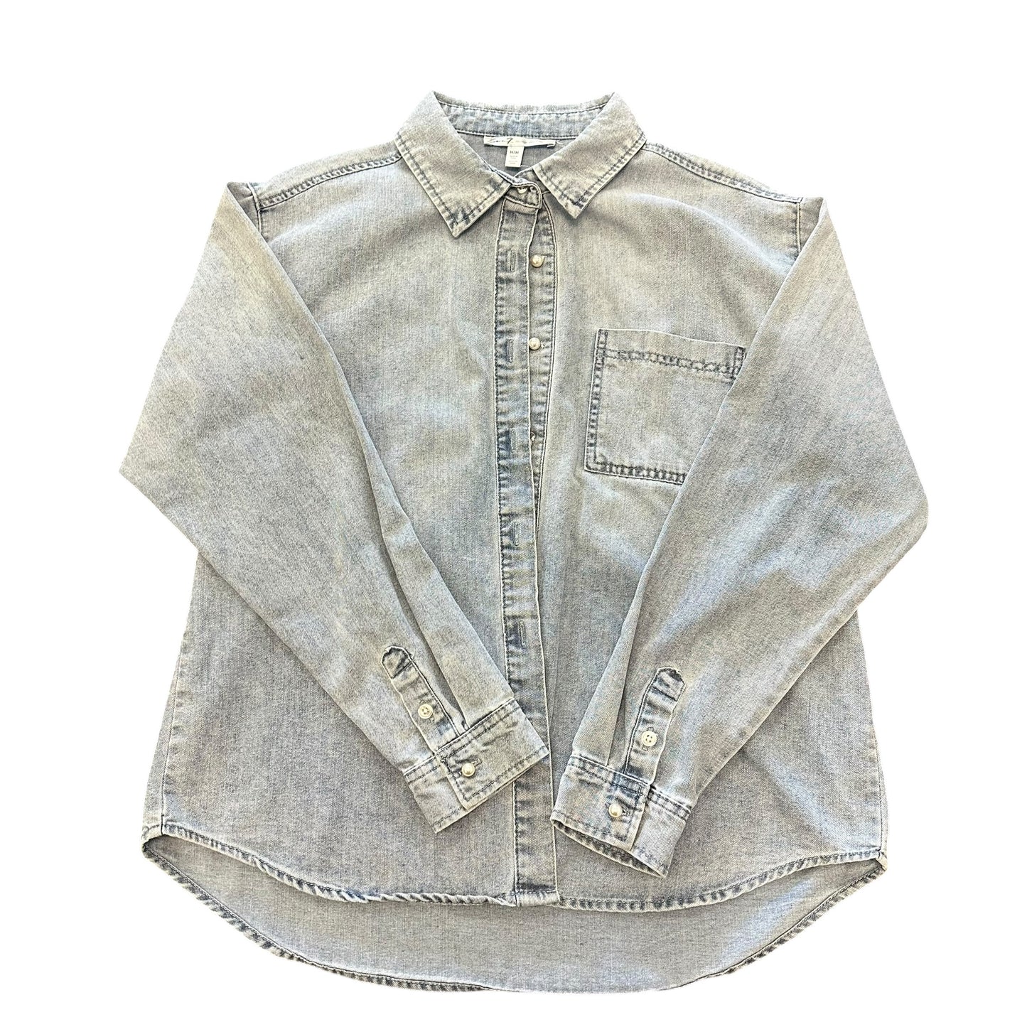 SEVEN BLUE JEAN BUTTON UP PEARL BUTTONS 39 MEDIUM