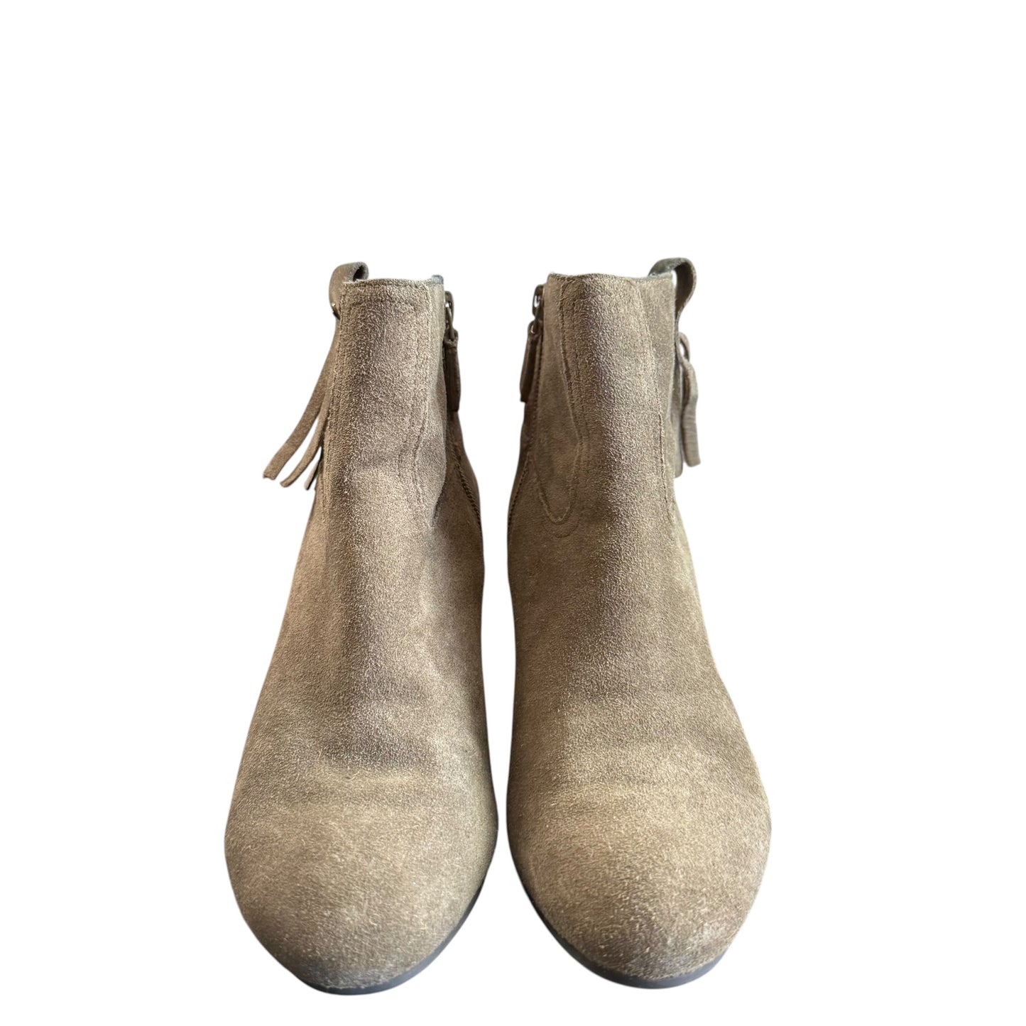 COLE HAAN ELSIE DETAIL TAUPE SUEDE BOOTIES 254 NEW SZ 7B