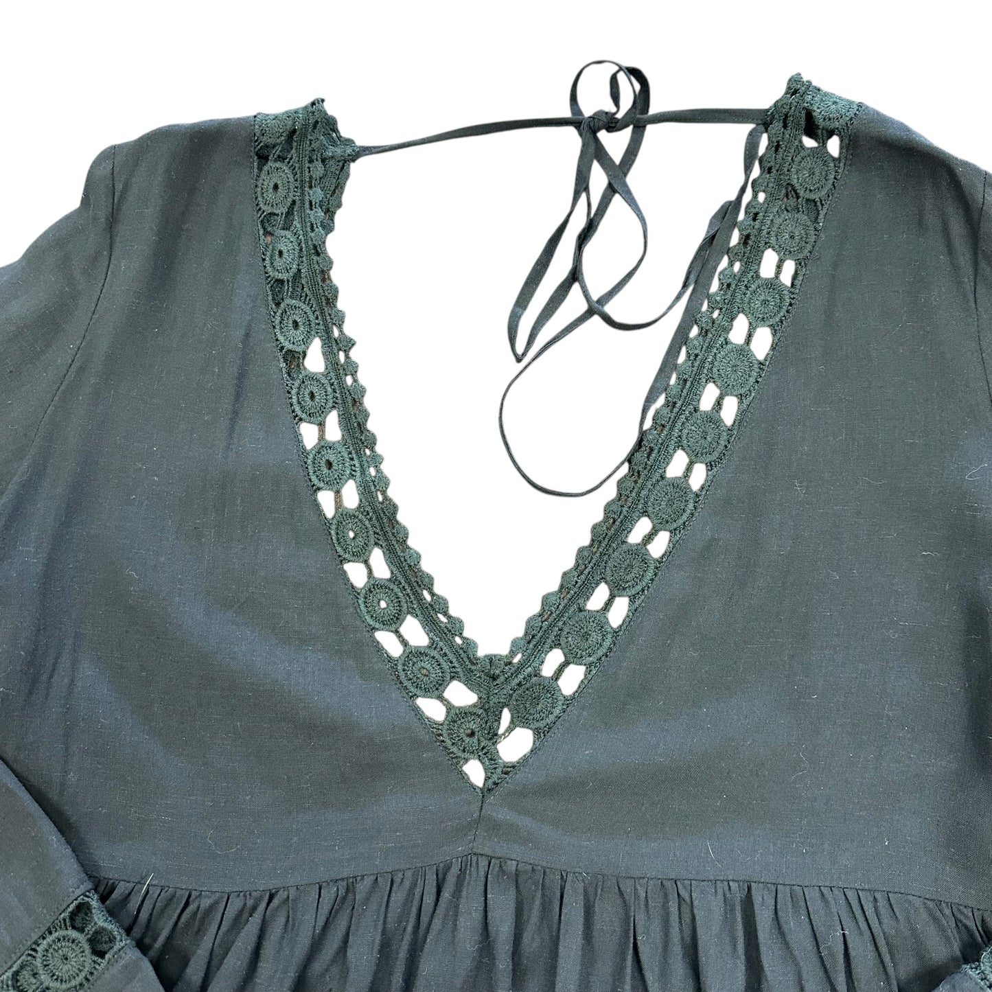 BLACK BOHO DRESS / COVERUP 87 MEDIUM