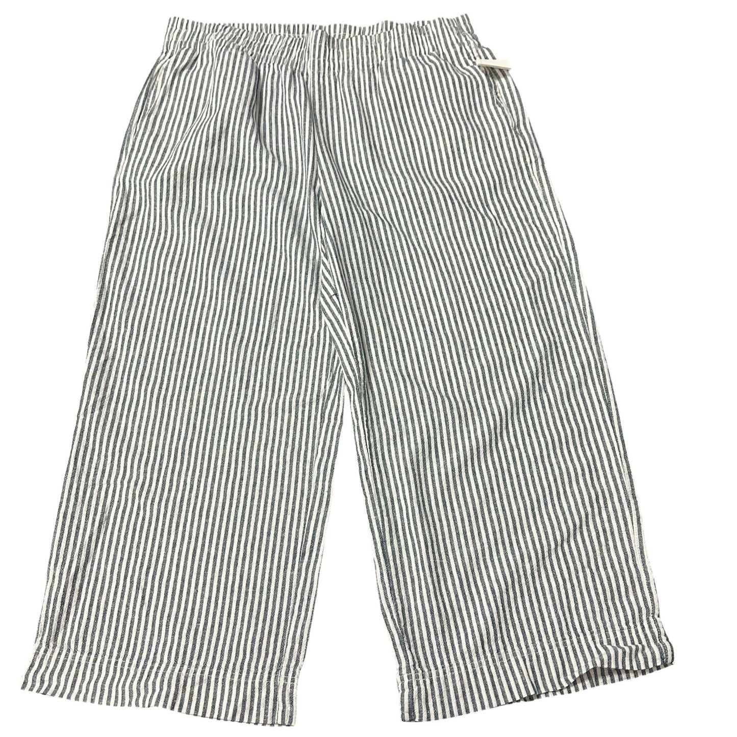 OLD NAVY HIGH RISE WIDE LEG STRIPED PULL ON PANTS 270 LARGE PETITE