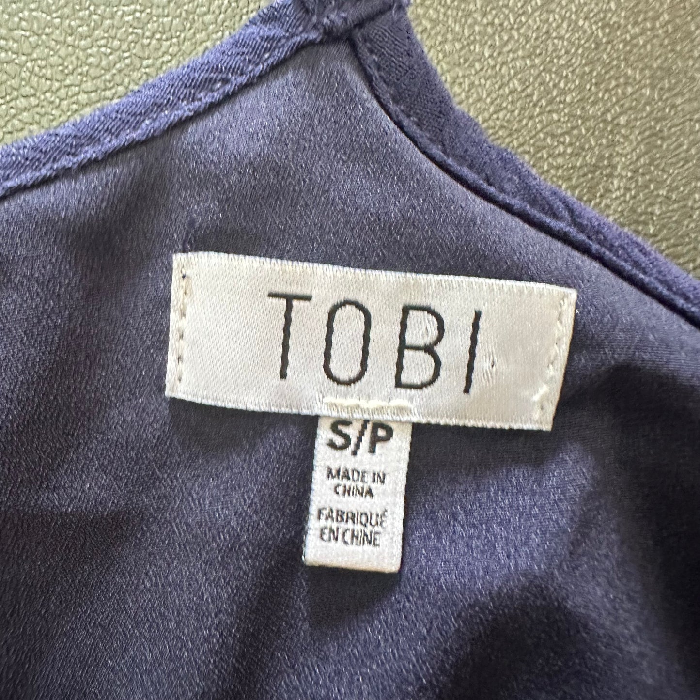 TOBI NAVY OPEN BACK DRESS 100 SMALL