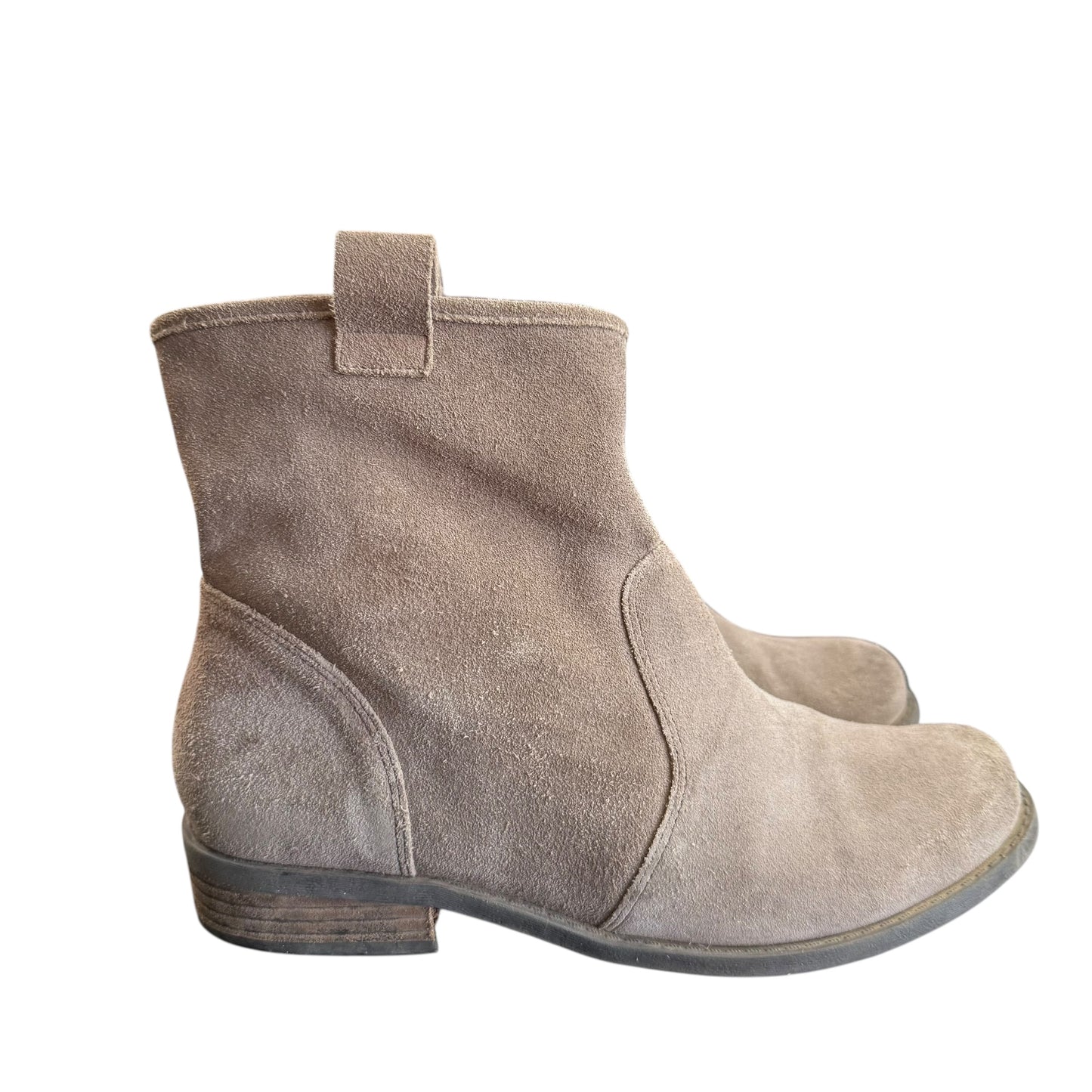 SOLE SOCIETY TAUPE LEATHER BOOTIES 100 SZ 9