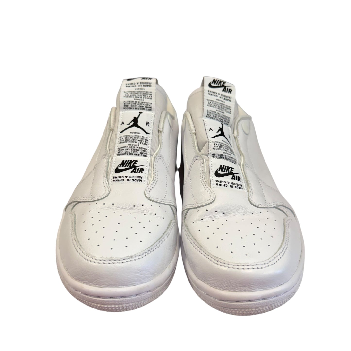 AIR JORDAN 1 RETRO LOW SLIP ON SNEAKERS WHITE 233 SZ 9