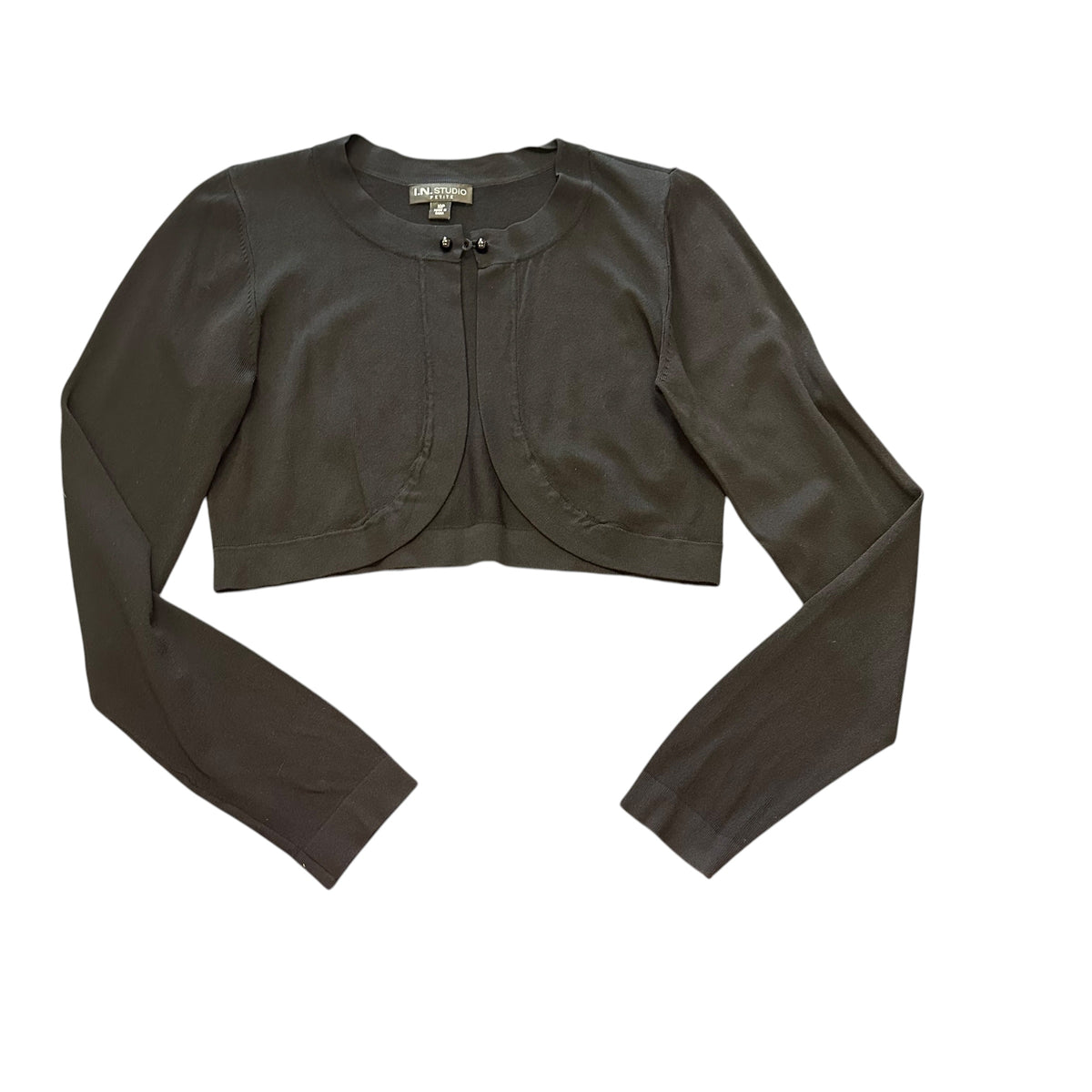 IN STUDIO BLACK CROPPED CARDIGAN 100 Sz 10P