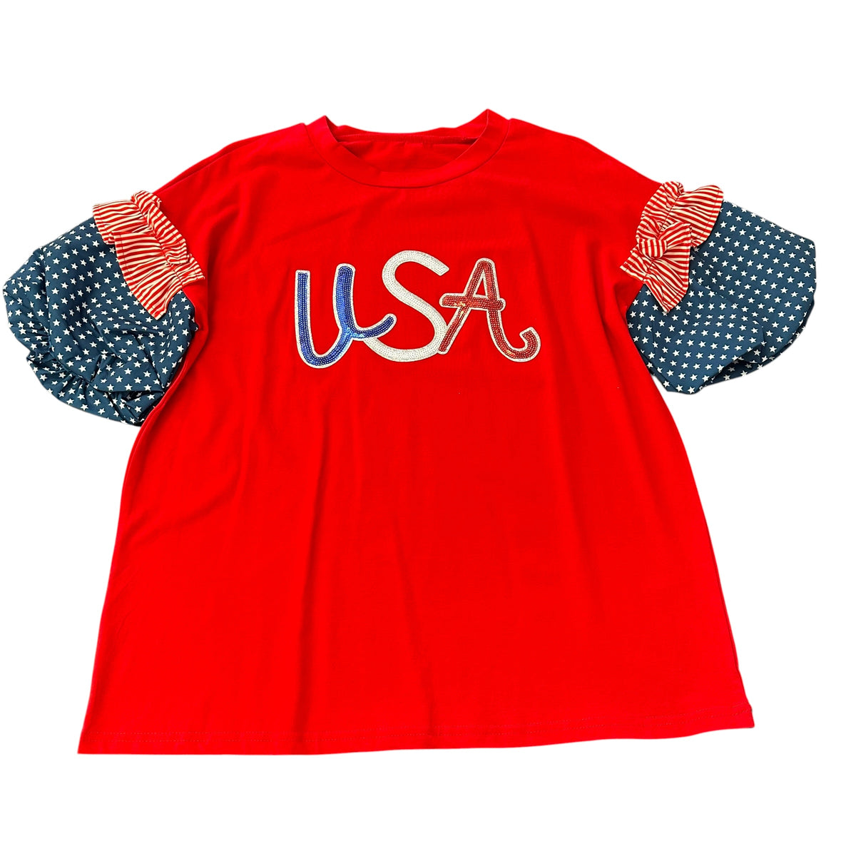 USA RED 4th of JULY TOP 100 NWOT MEDIUM