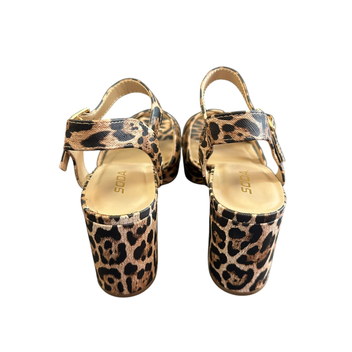 SODA ANIMAL PRINT PLATFORM HEELS 58 SZ 9
