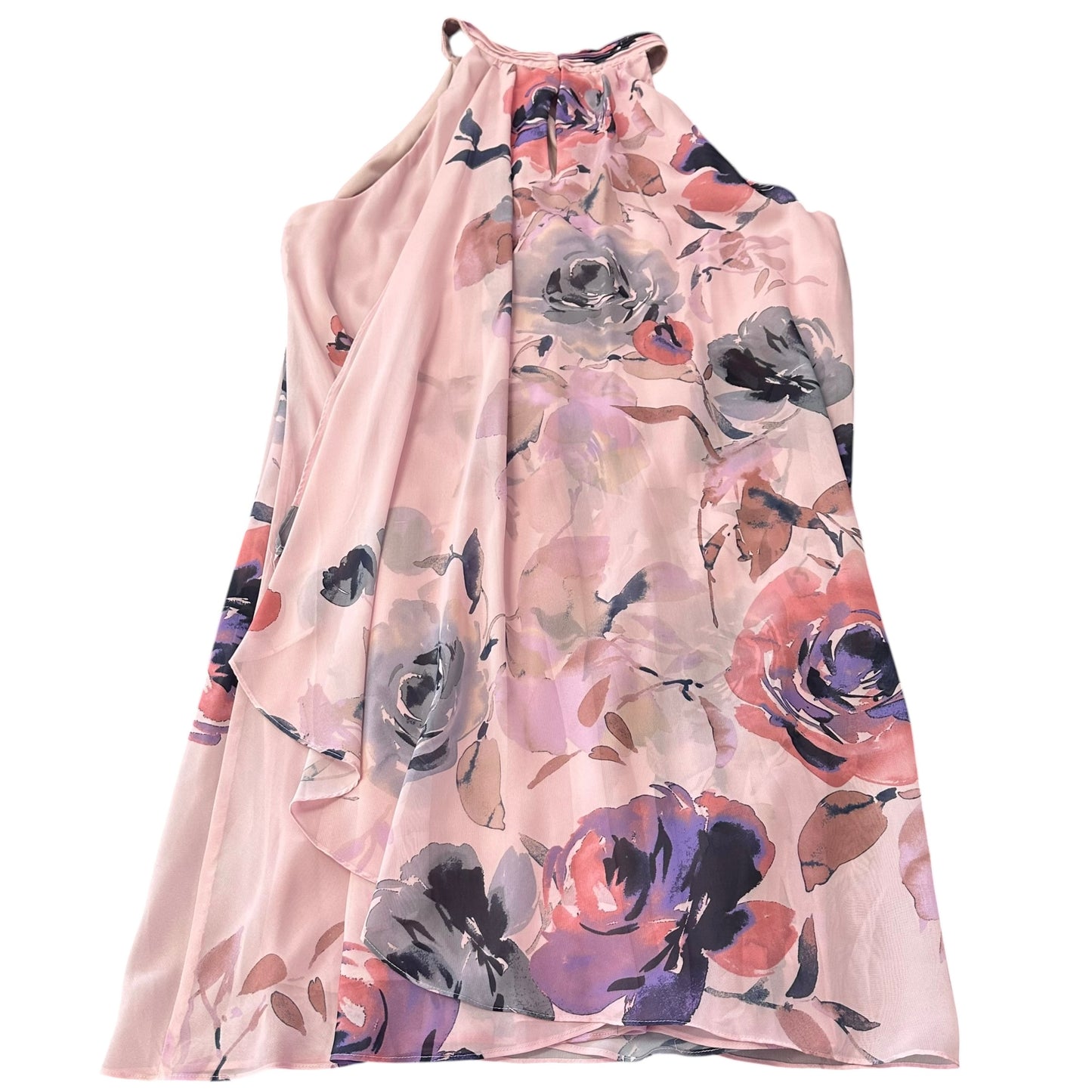 IGNITE EVENINGS PINK FLORAL HIGH NECK DRESS 53 SZ 18W