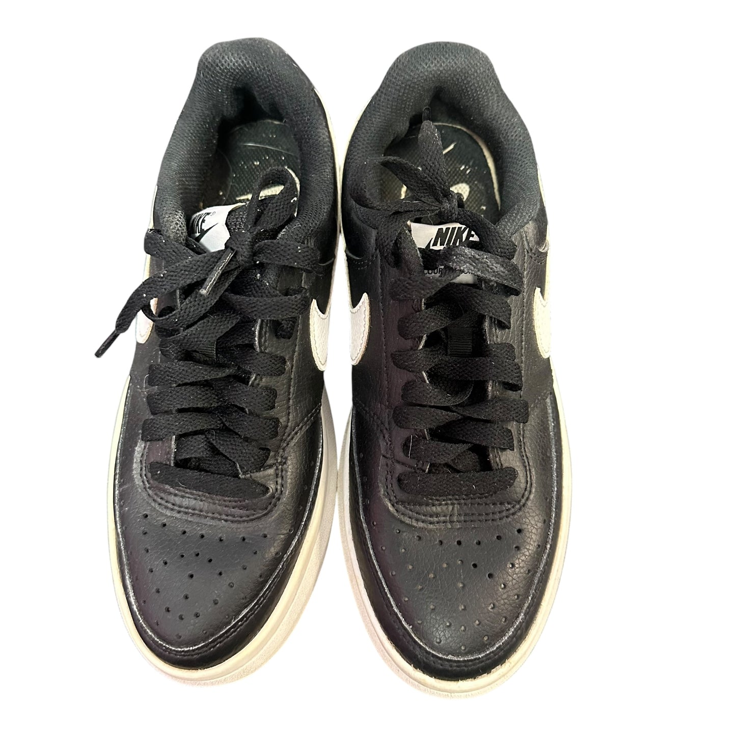 NIKE COURT VISION BLACK WHITE SNEAKERS SZ 7.5