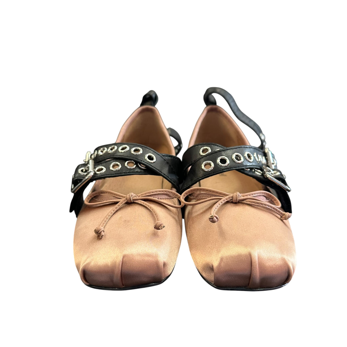 JEFFREY CAMPBELL SATIN BALLERINA FLATS 255 SZ 6.5 NEW