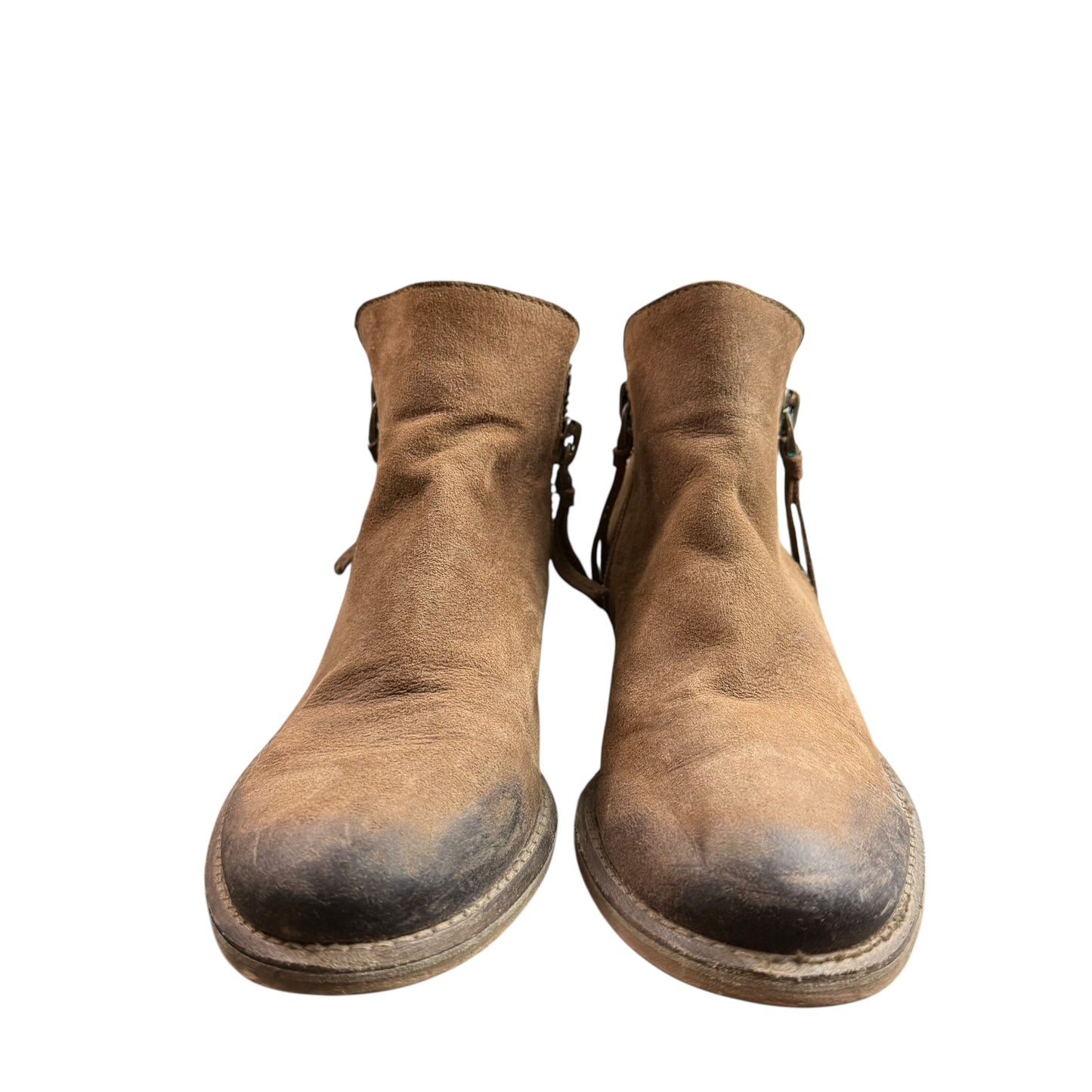 GB GIANNI BINI BROWN ANKLE BOOTIES 249 SZ 7.5