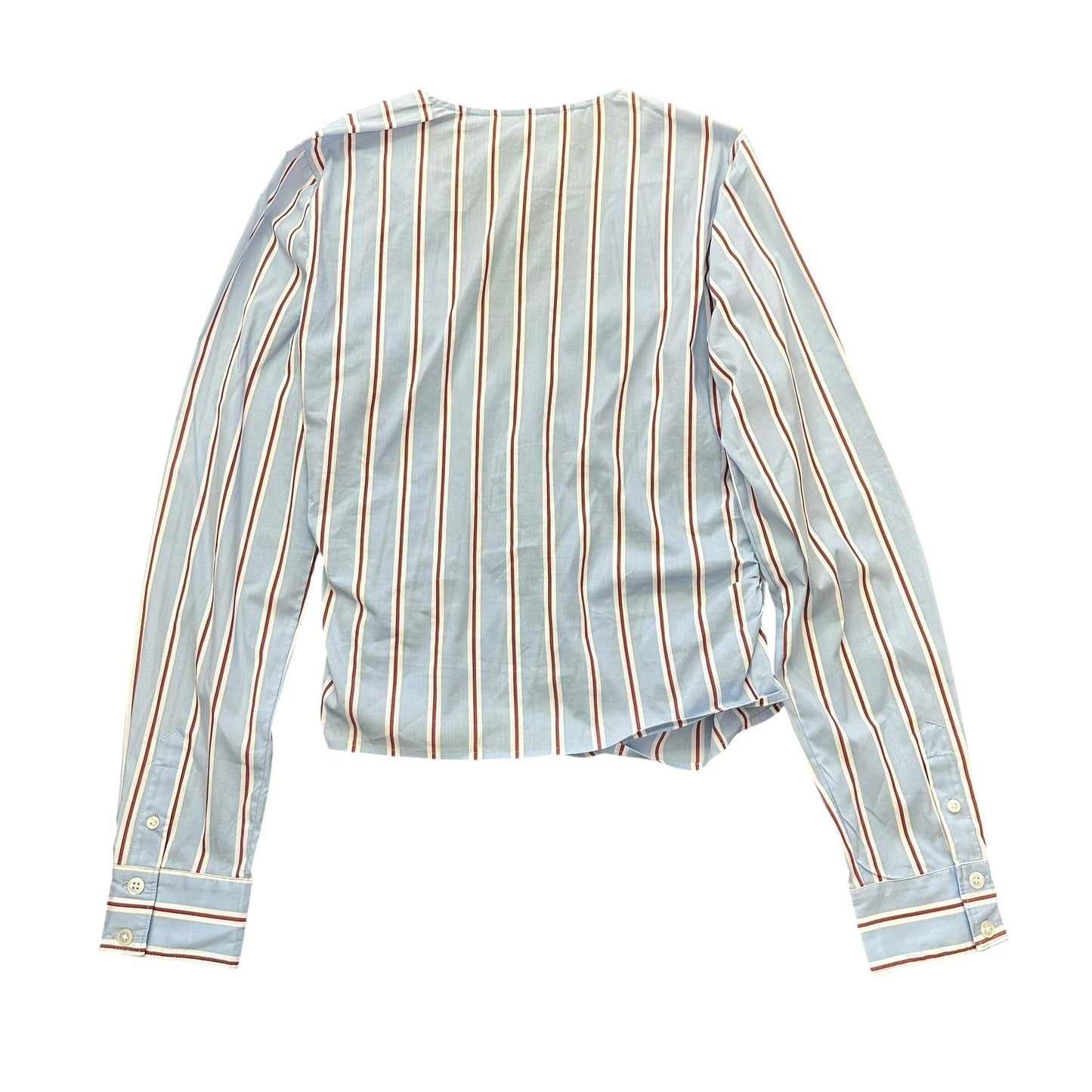 VERONICA BEARD BLUE RED WHITE STRIPED BLOUSE 87 SZ 6