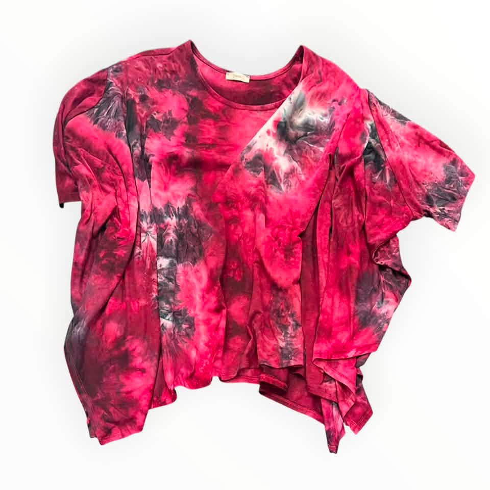 JODIFL RED NAVY TIE DYE TOP 7 2X