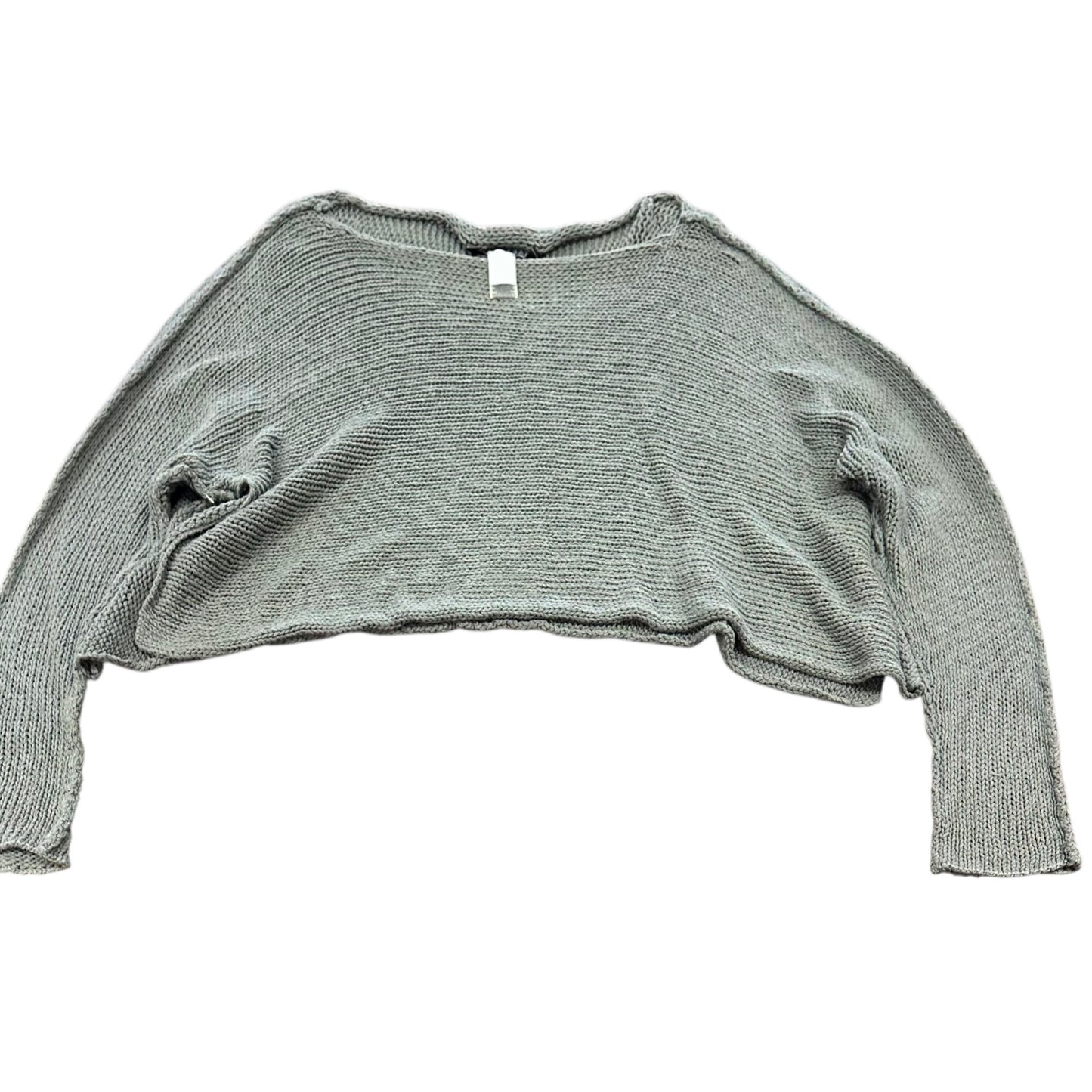 BCBGMAXAZRIA GRAY CROPPED SWEATER 158 MEDIUM