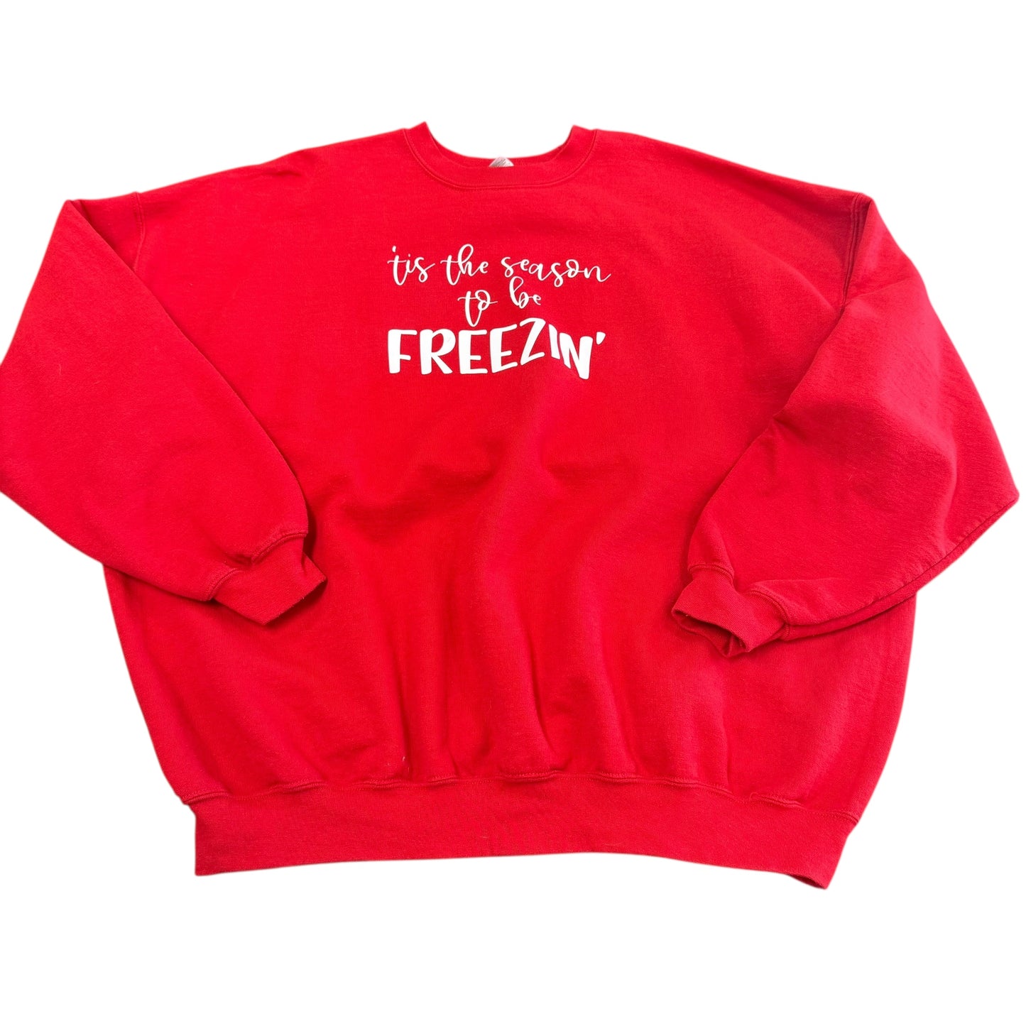 TIS THE SEASON TO BE FREEZIN RED SWEATSHIRT 100 3XL