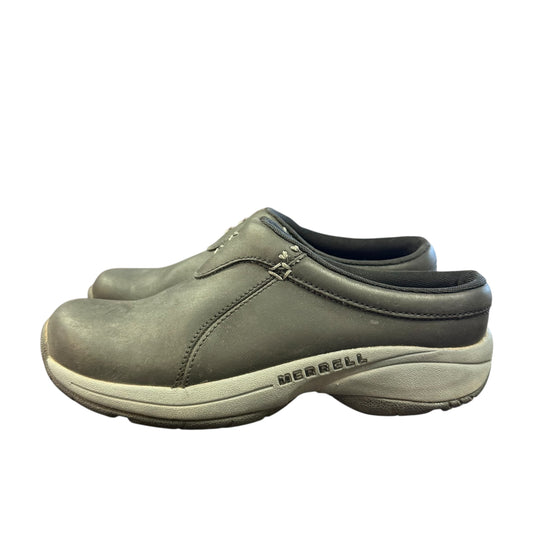 MERRELL PERFORMANCE SLIP ON MULE BLACK GRAY 39 SZ 7.5