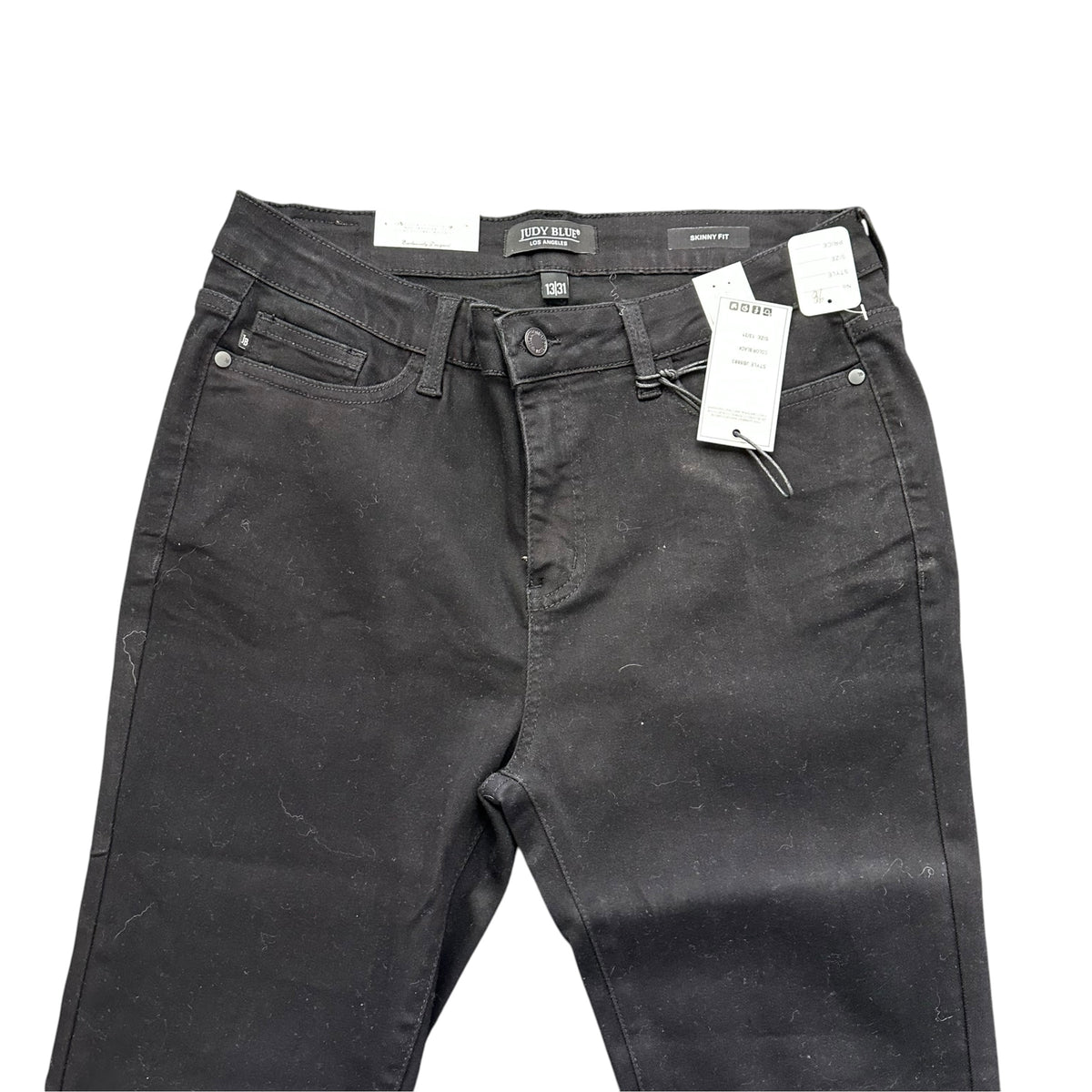 JUDY BLUE BLACK SKINNY FIT MID RISE JEANS NWT 98 SZ 13/31
