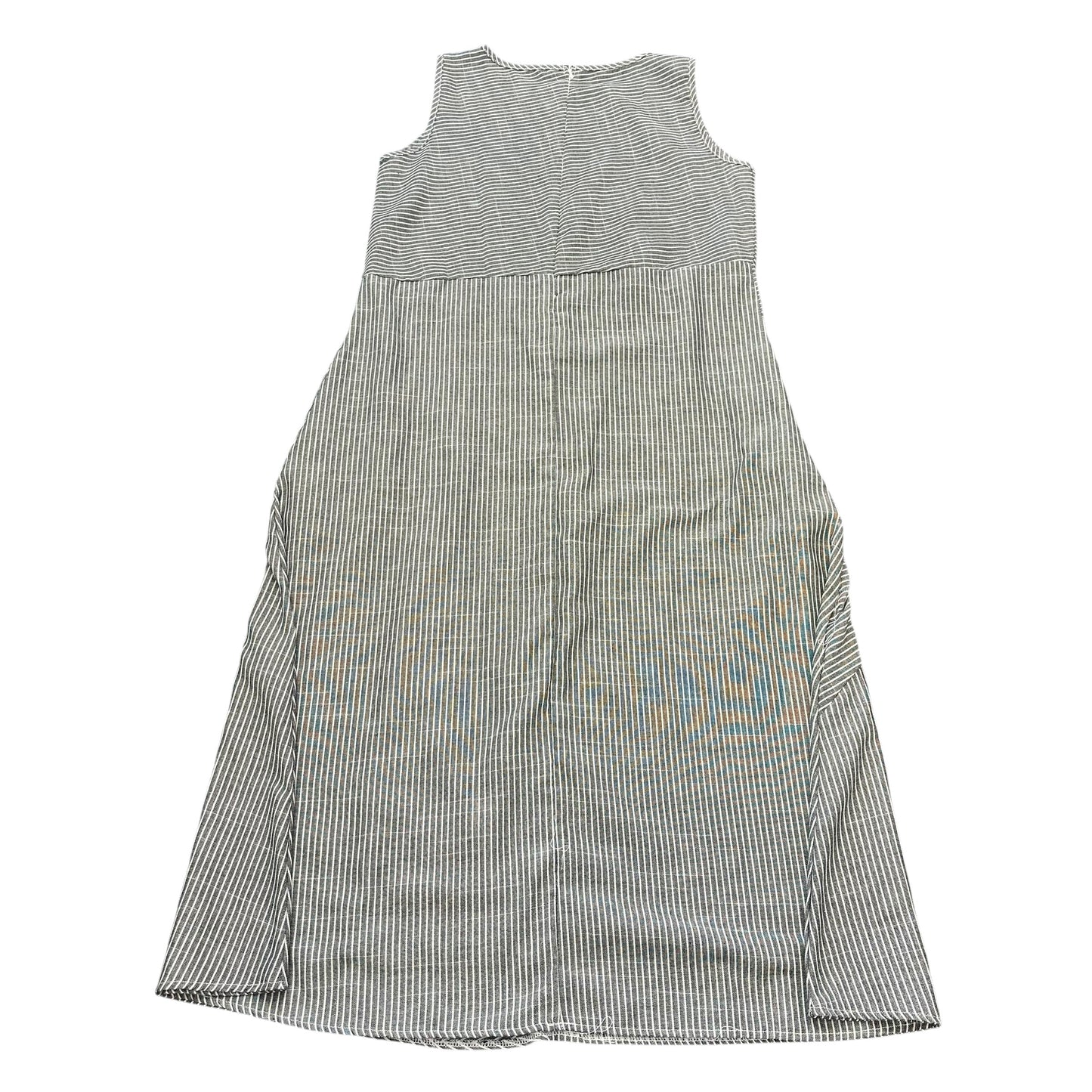 BLACK WHITE STRIPED SLEEVELESS DRESS 251 M/L