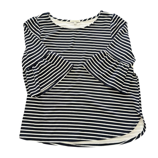 GREEN ENVELOPE STRIPED NAVY WHITE BELL SLEEVE BLOUSE 270 2XL