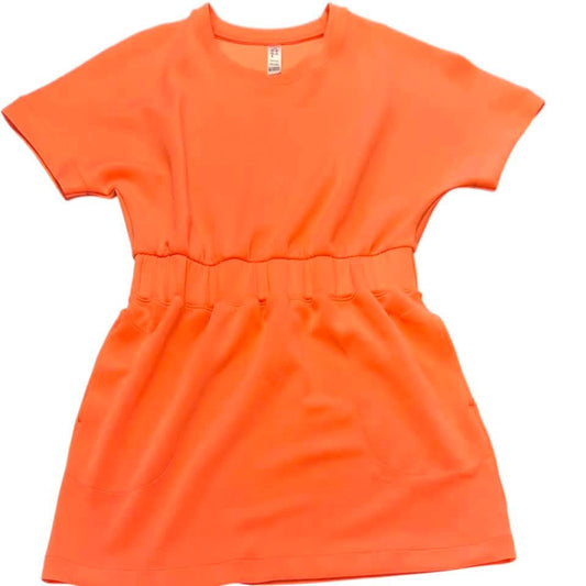 SPANX AIR ESSENTIALS CINCHED T-SHIRT DRESS ORANGE 244 LARGE