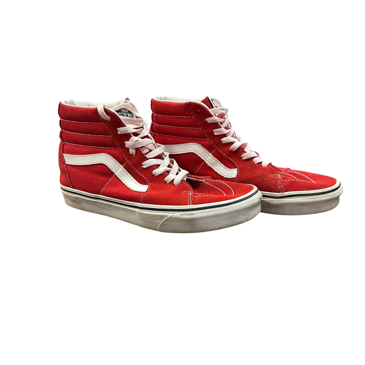 VANS RED HIGH TOP SNEAKERS 100 SZ 9.0