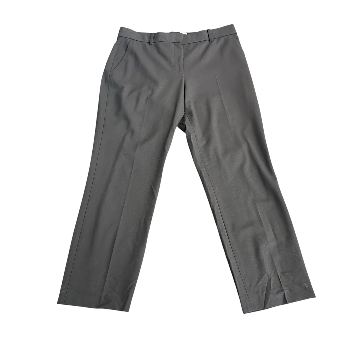 THEORY BLACK TROUSERS FLAT FRONT POCKETS SZ 8