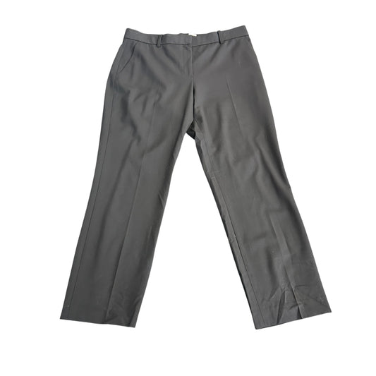 THEORY BLACK TROUSERS FLAT FRONT POCKETS SZ 8