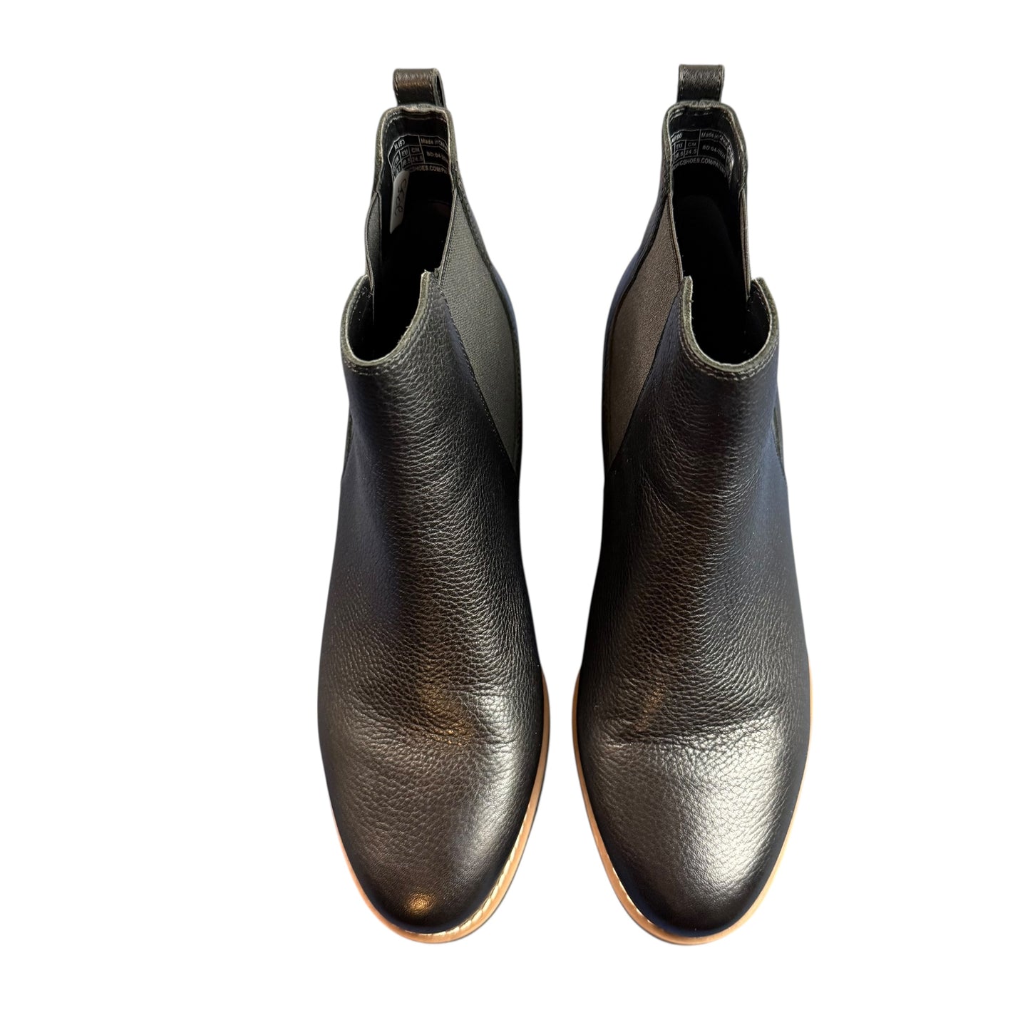 VIONIC ALISO WEDGE BOOTS BLACK LEATHER 235 SZ 8