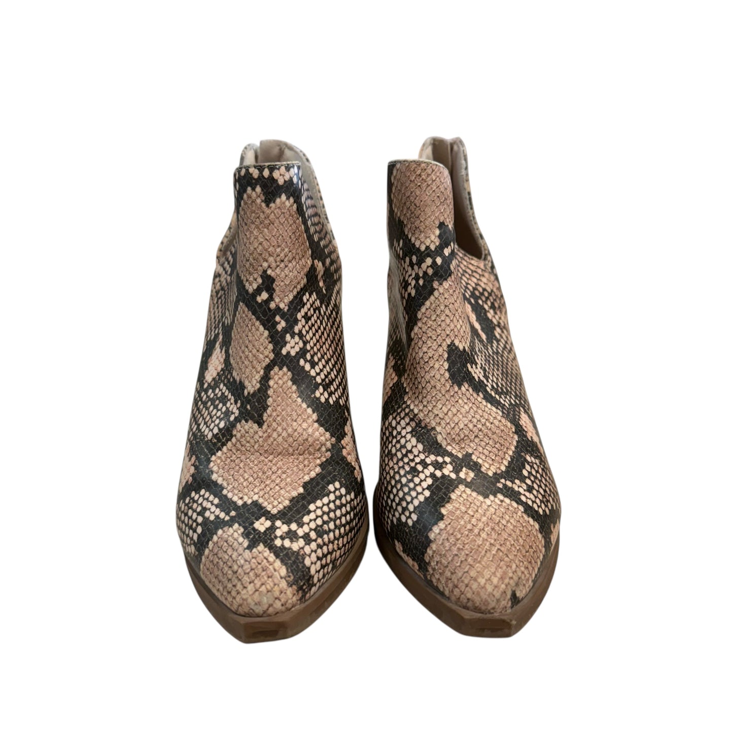 TIME & TRU SNAKESKIN ANKLE BOOTIES 100 SZ 10