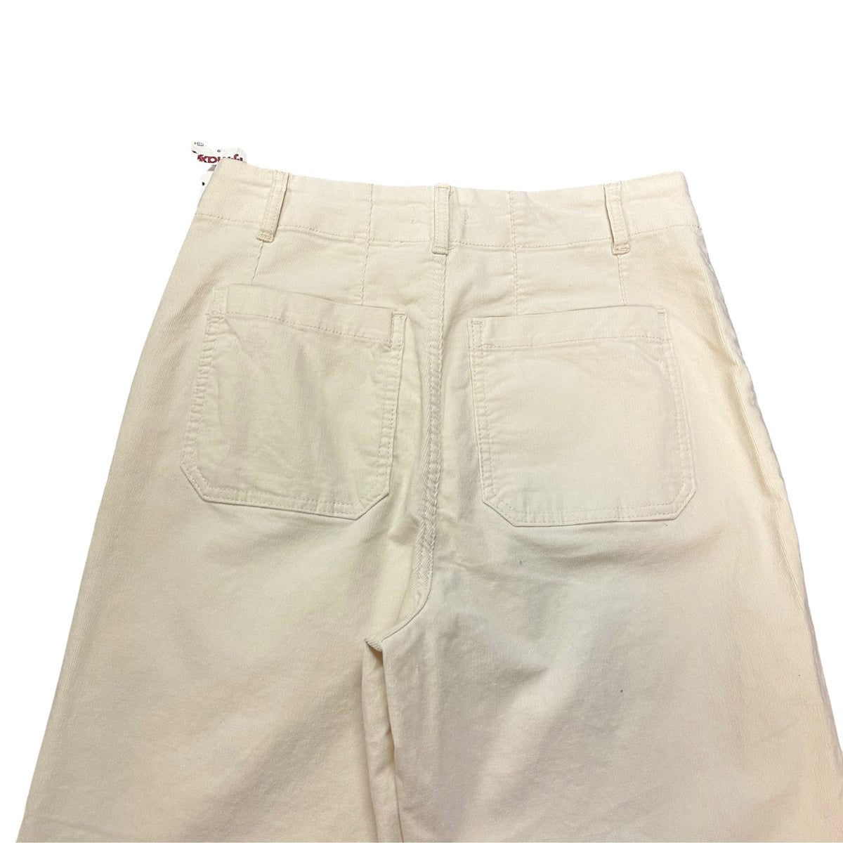 AVEC LES FILLES CORDUROY BEIGE WIDE LEG CROP TROUSERS NWT 8 SZ 10