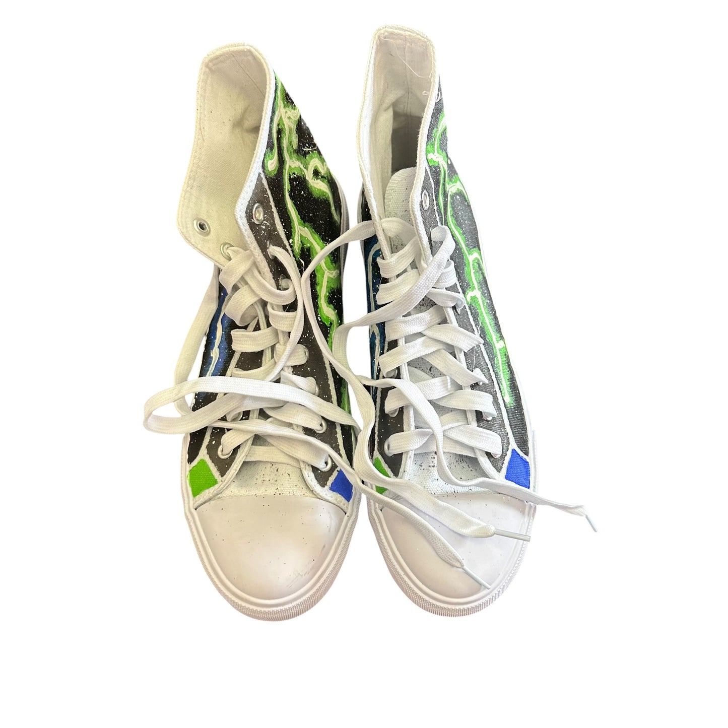 HANDPAINTED HIGHTOP SNEAKERS 112 SZ 10
