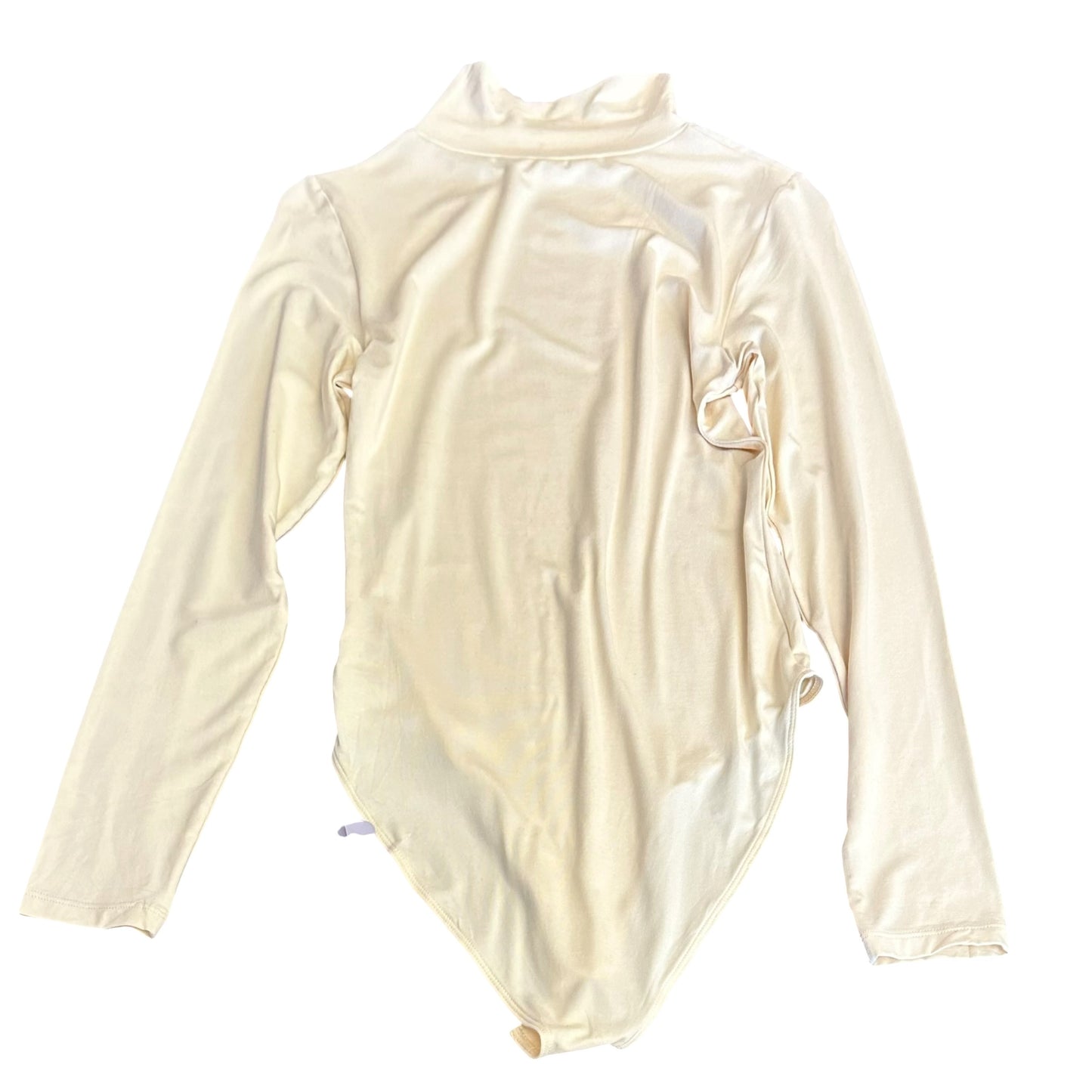 MANGOPOP BEIGE MOCKNECK BODYSUIT NWT SMALL