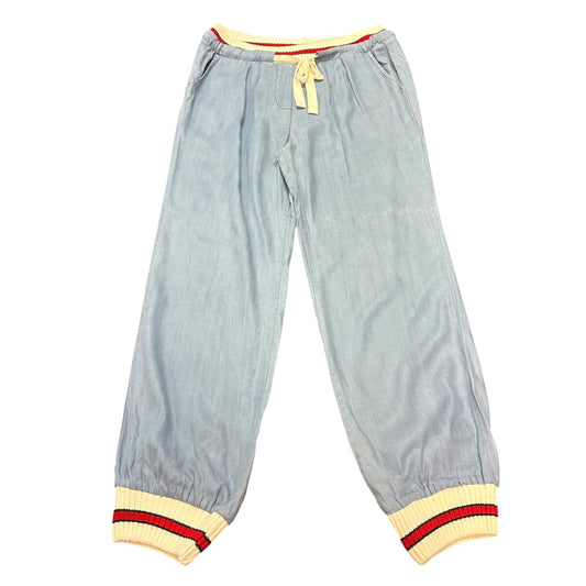 ENTRO CHAMBRAY JOGGERS SWEATER DETAIL NWT 100 SMALL