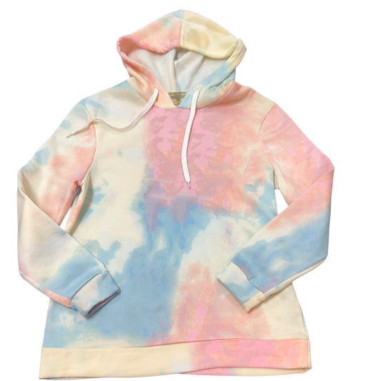 BOBBIE BROOKS TIE DYE HOODIE PINK BLUE 100 MEDIUM