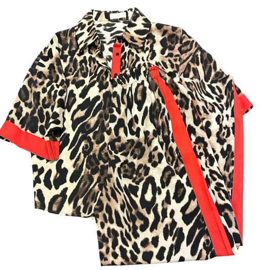 WILD ABOUT YOU LEOPARD & RED TWO-PIECE SET Q2 | SMALL