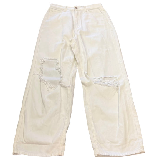 CELLO PERFECT MOM JEANS WHITE DISTRESSED NWT 100 SZ 7