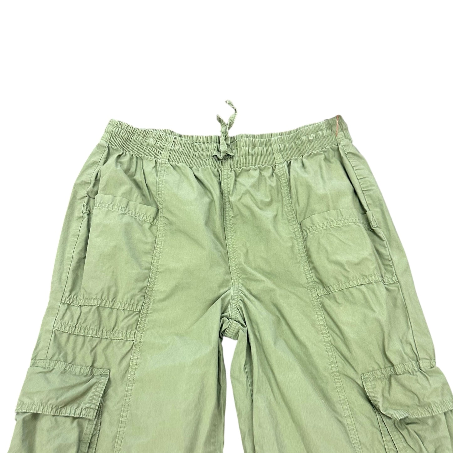 AERIE GREEN WIDE LEG CARGO PANTS 26 MEDIUM