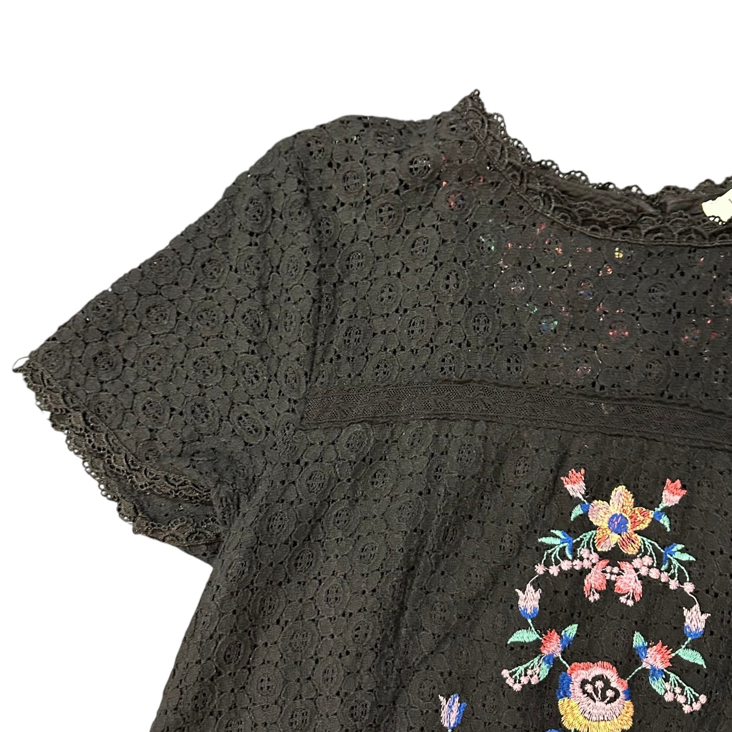 UMGEE BLACK LACE EMBROIDERED DRESS 100 SMALL
