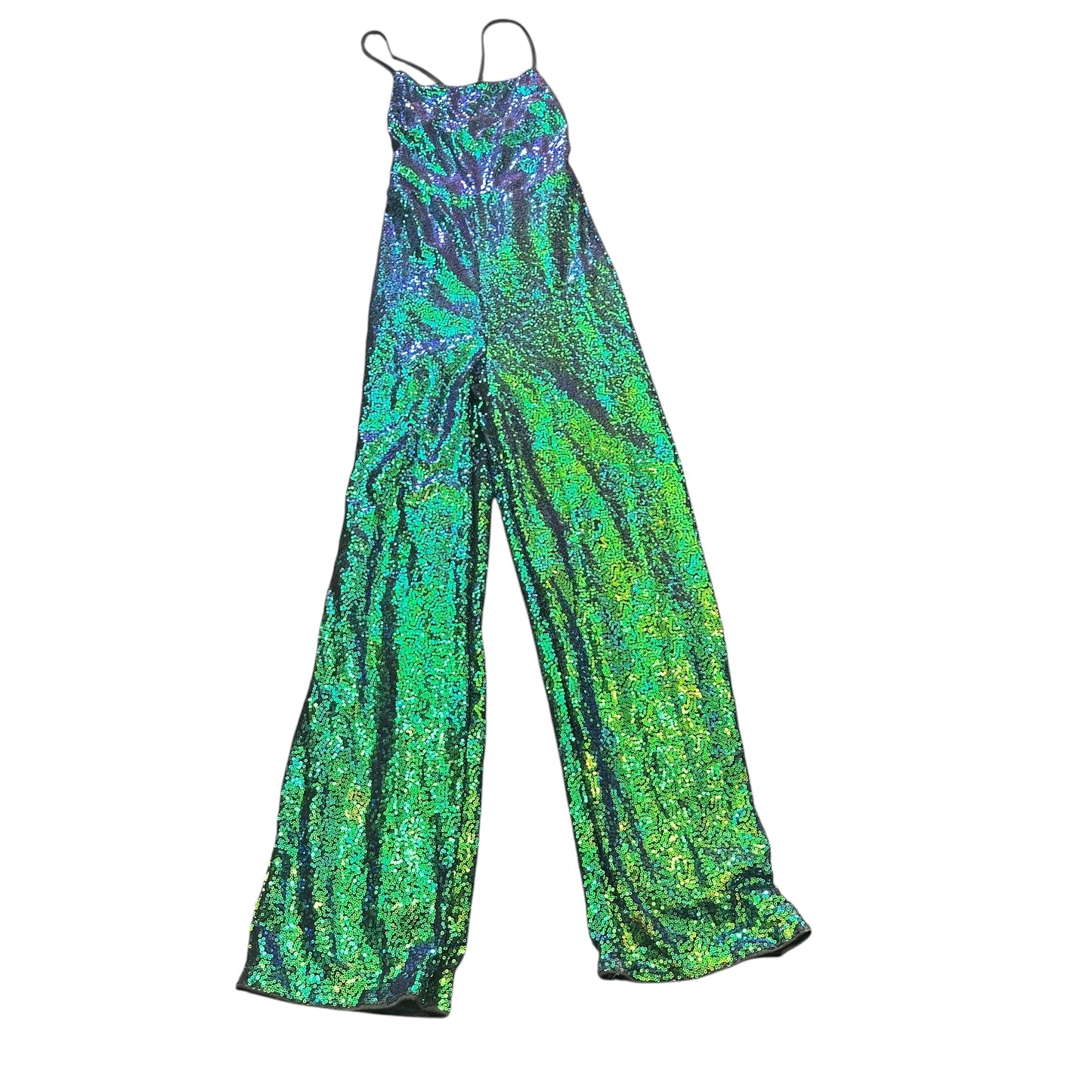 SHEIN SEQUINS GREEN JUMPSUIT 251 SMALL