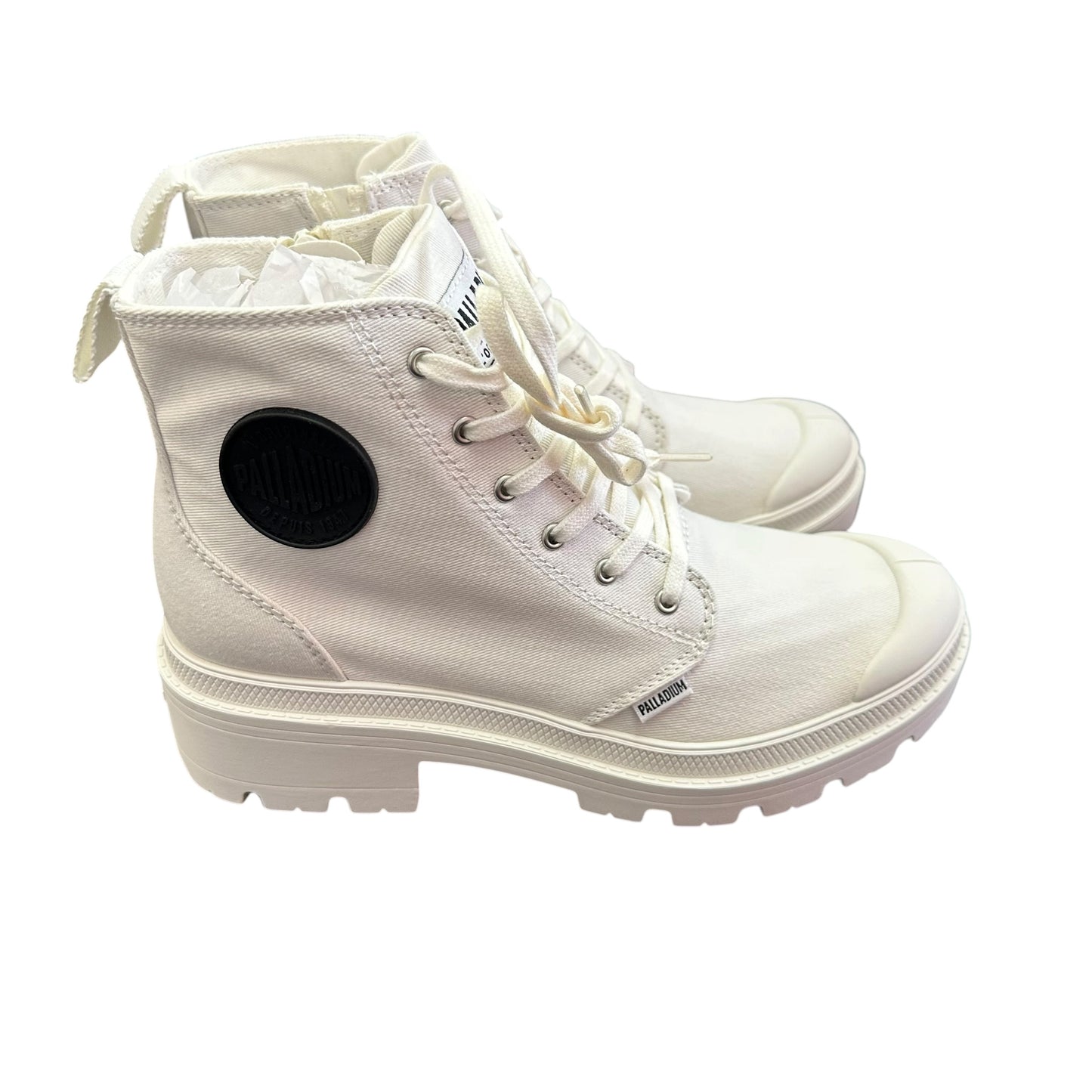 PALLADIUM PALLABASE TWILL BOOTS STAR WHITE 43 SZ 7