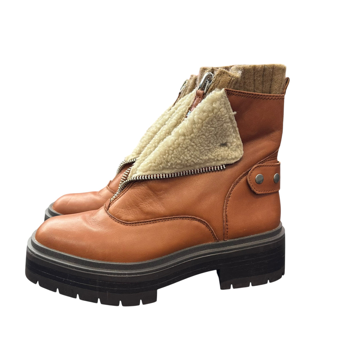 SAM EDELMAN LINDS ANKLE BOOTS BROWN 289 SZ 8.5