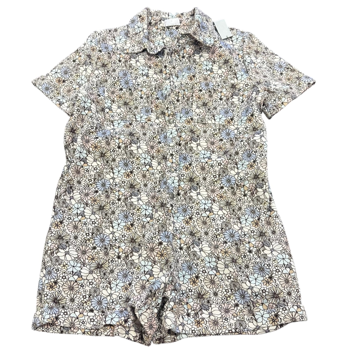 STORIA FLORAL DENIM ROMPER 100 SMALL