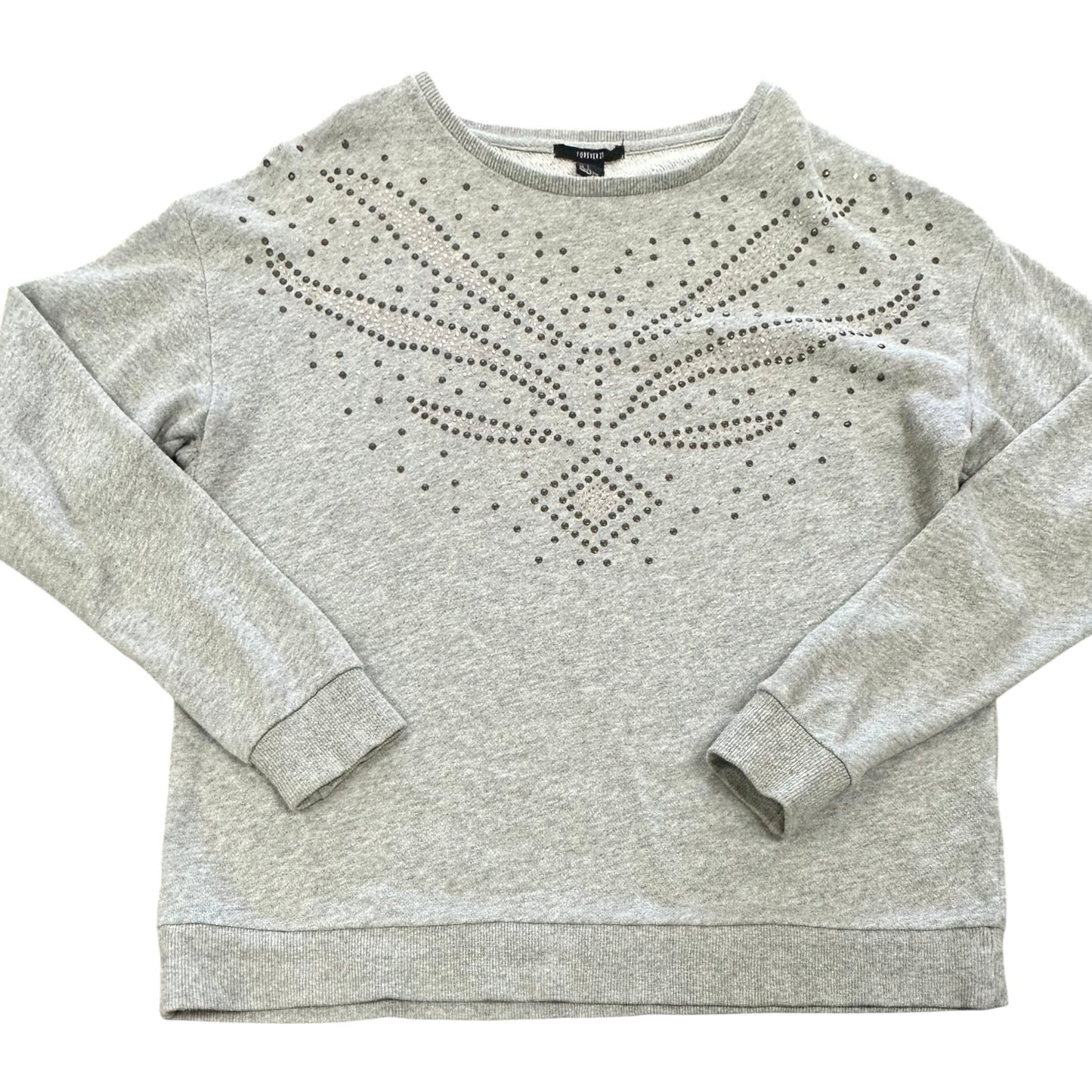 FOREVER21 GRAY STUDDED SWEATER 96 LARGE