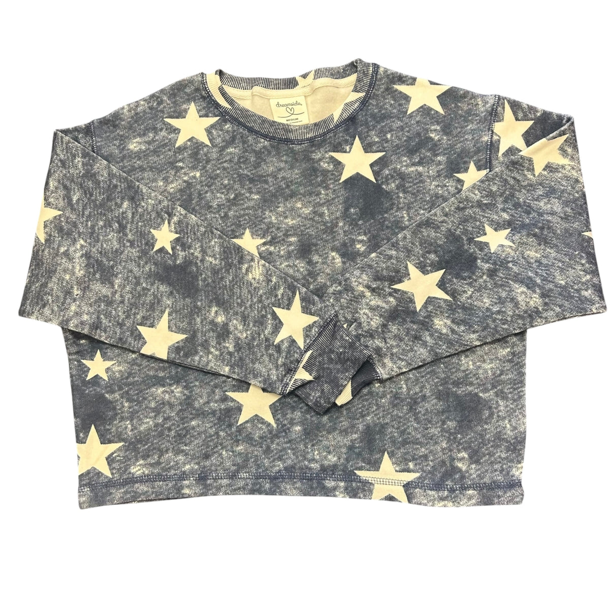 DREAMSICLE NAVY WHITE STAR SWEATSHIRT 100 MEDIUM