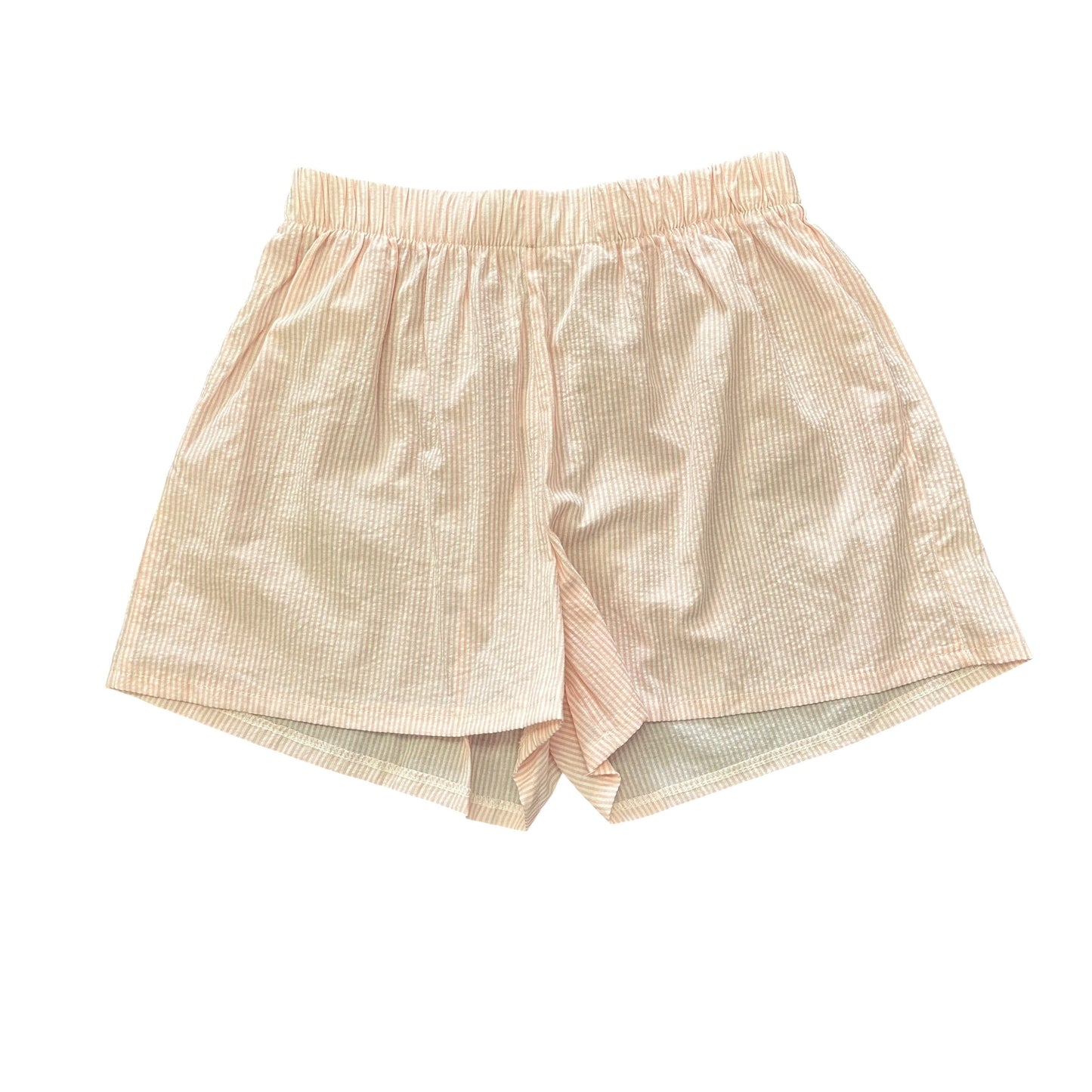 PINK WHITE STRIPED 2 PC SHORTS SET 223 MEDIUM