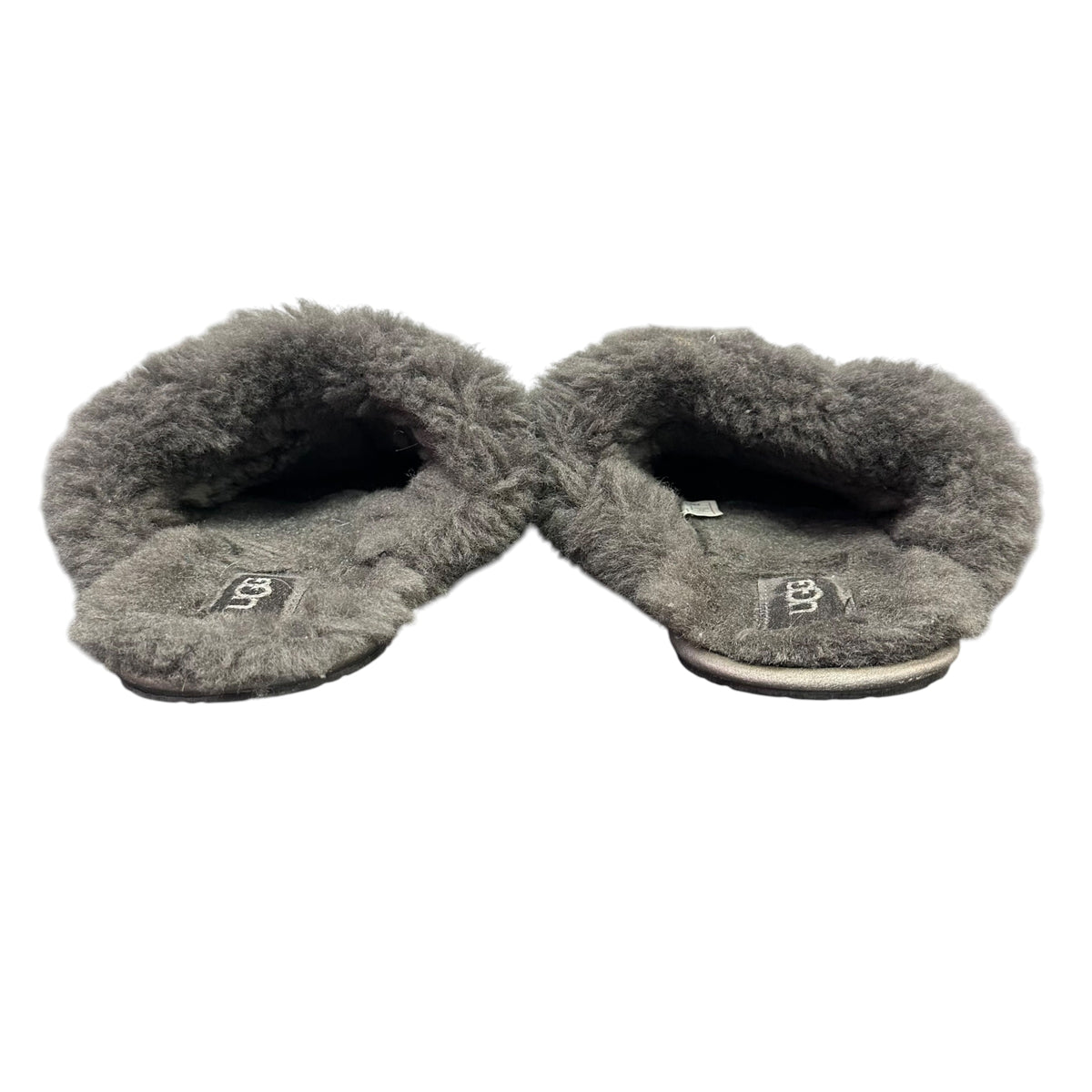 UGG SCUFFETTE METALLIC SILVER SLIPPERS 143 SZ 9