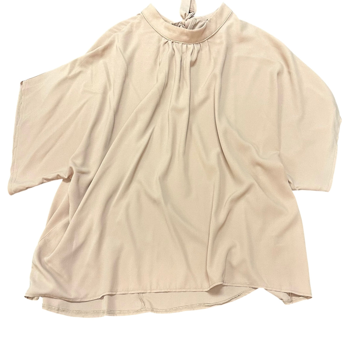SHEIN TAN HIGH NECK BLOUSE 100 4X