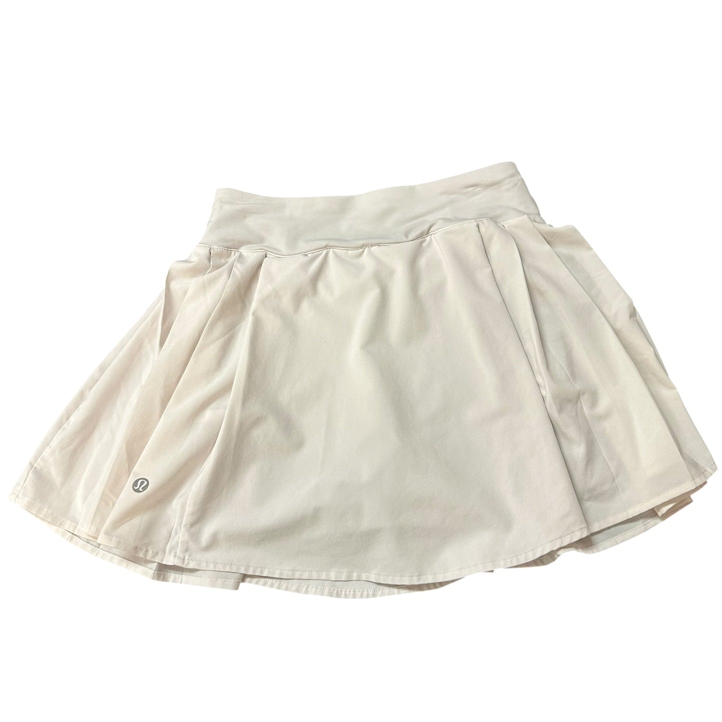 LULULEMON SIDE PLEAT HIGH RISE SKIRT WHITE 122 SZ 0