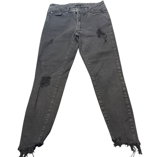 KANCAN BLACK HIGH RISE SKINNY JEANS 14 SZ 7/27