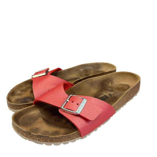 BIRKENSTOCK MADRID BIRKO FLOR SCARLETT RED SANDALS 58 SZ 8
