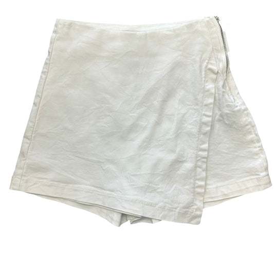 PINK LILY WHITE DENIM SKORT 158 MEDIUM